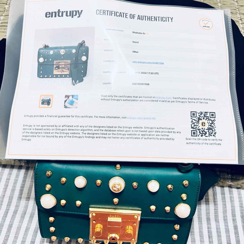 Gucci Green Studded/pearl crossbody Bag - Picture 2 of 5